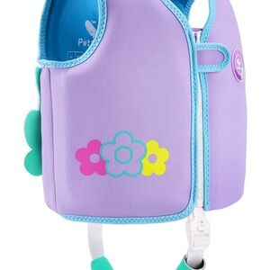 Purple Swim Life Vest with Floral Design